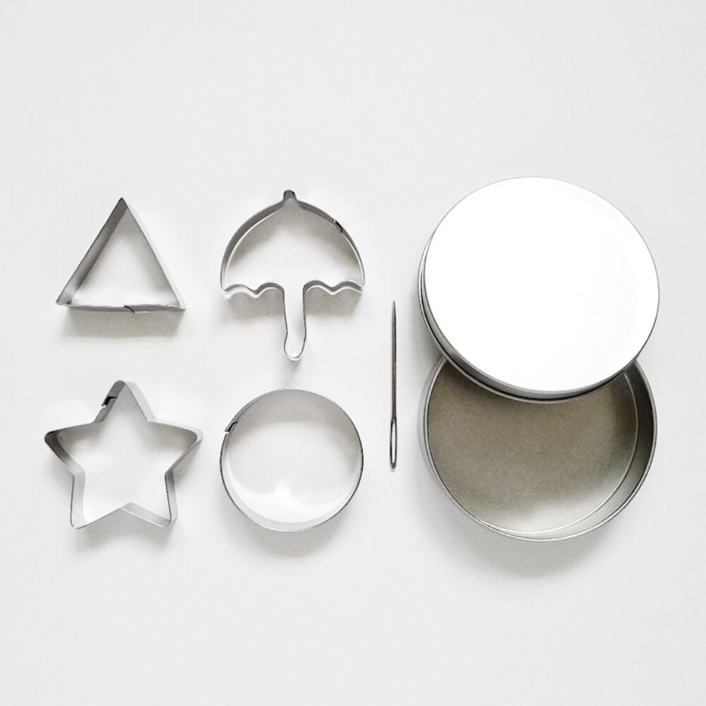 DIY DALGONA 6 Piece Set Squid Game Candy Stainless Steel Triangle Umbrella Star